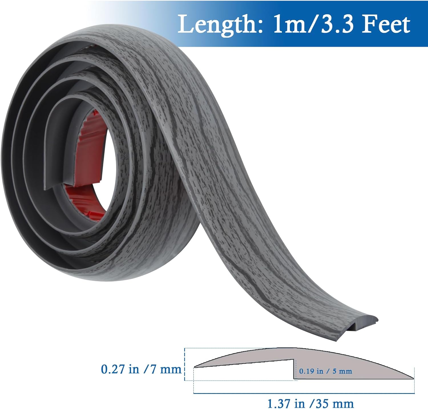 Floor Transition Strip Self Adhesive Carpet & Flooring Transitions Edging Trim Strip PVC Threshold