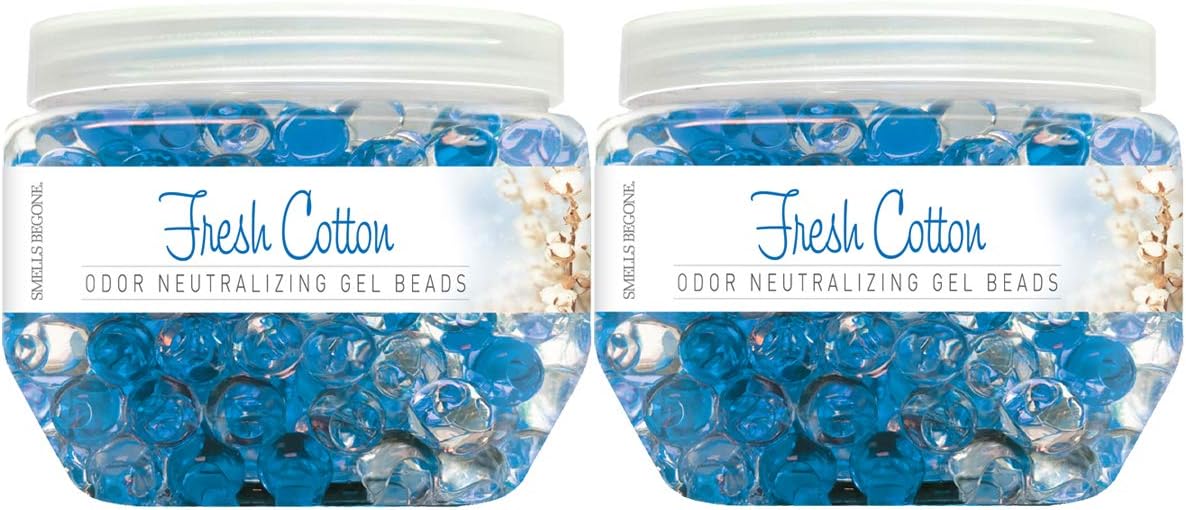 SMELLS BEGONE Odor Eliminator Gel Beads - 12 oz, Pack of 2 - Eliminates Odor in Bathrooms, Cars