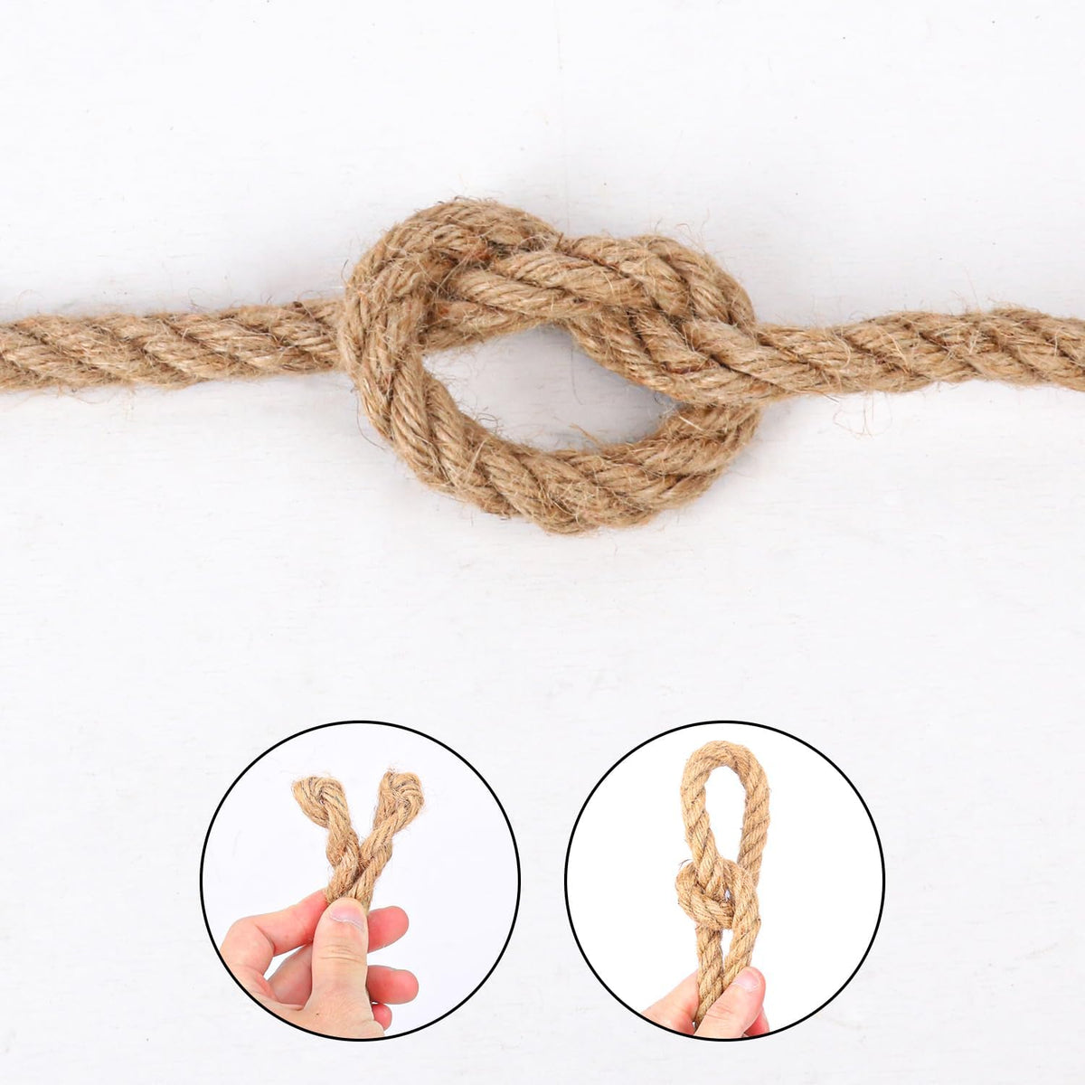 1/2 inch Hemp Rope, 164 Feet Twisted Manila Rope for Scratching Posts, Camping, Garden, Crafts, DIY