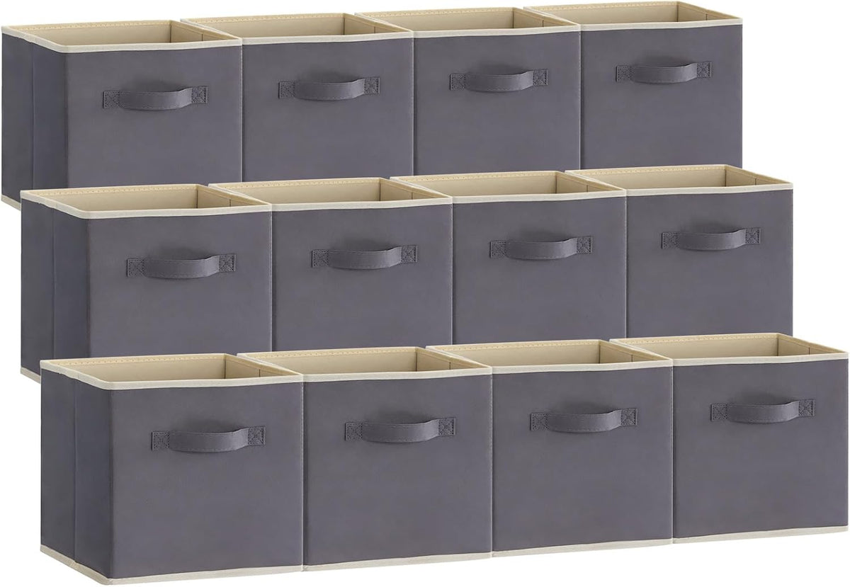 Lifewit 13 Inch Cube Storage Bins, 12 Packs Storage Cubes Foldable Decorative Fabric Storage