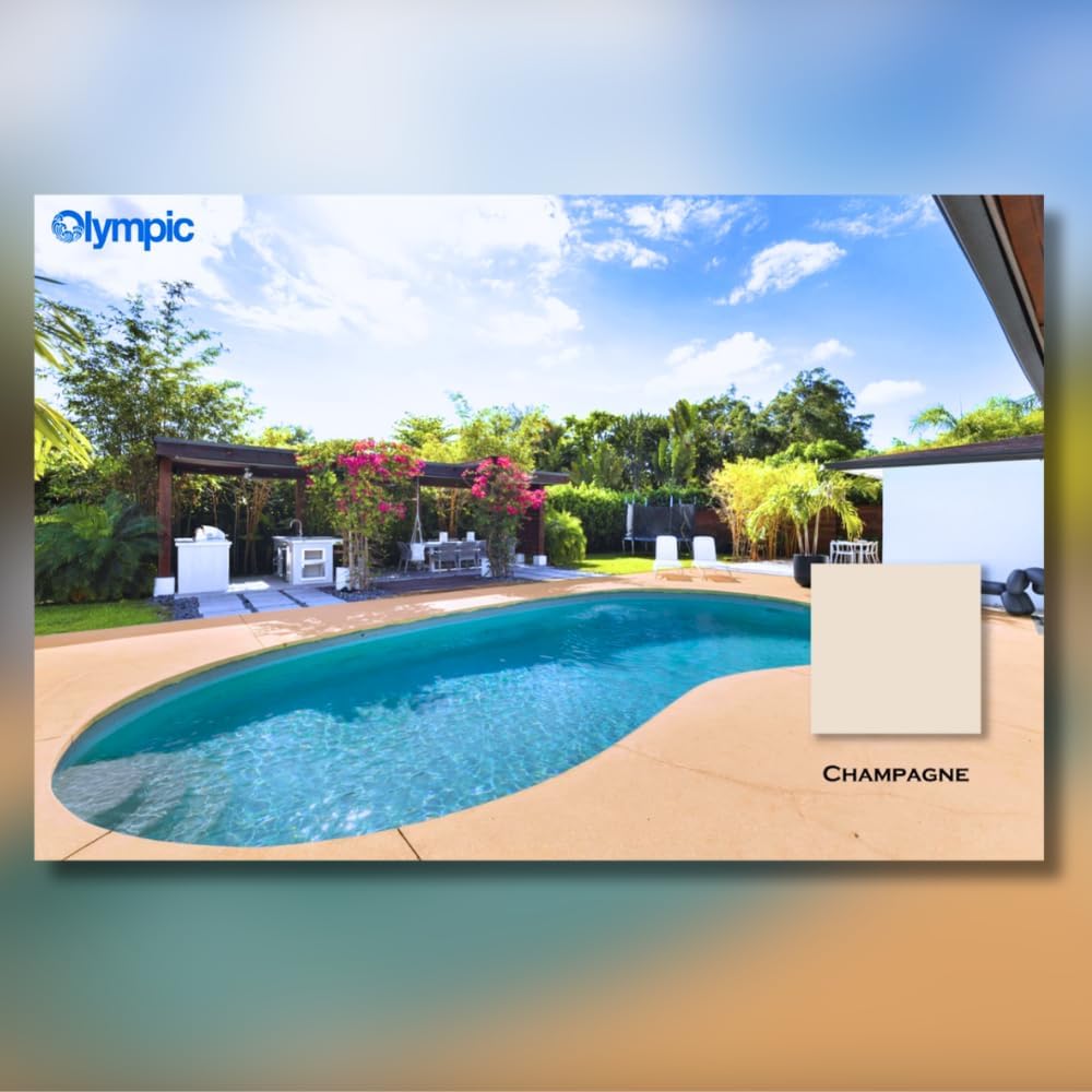 Olympic Patio Tones - Champagne - 1 Gallon - Non-slip acrylic deck and patio coating, concrete