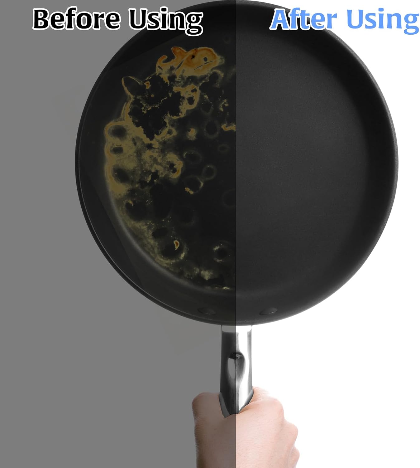 2Pcs Stainless Steel Wool Scrubber Sets, Dish Scrubber with Long Short Handle Stainless Steel