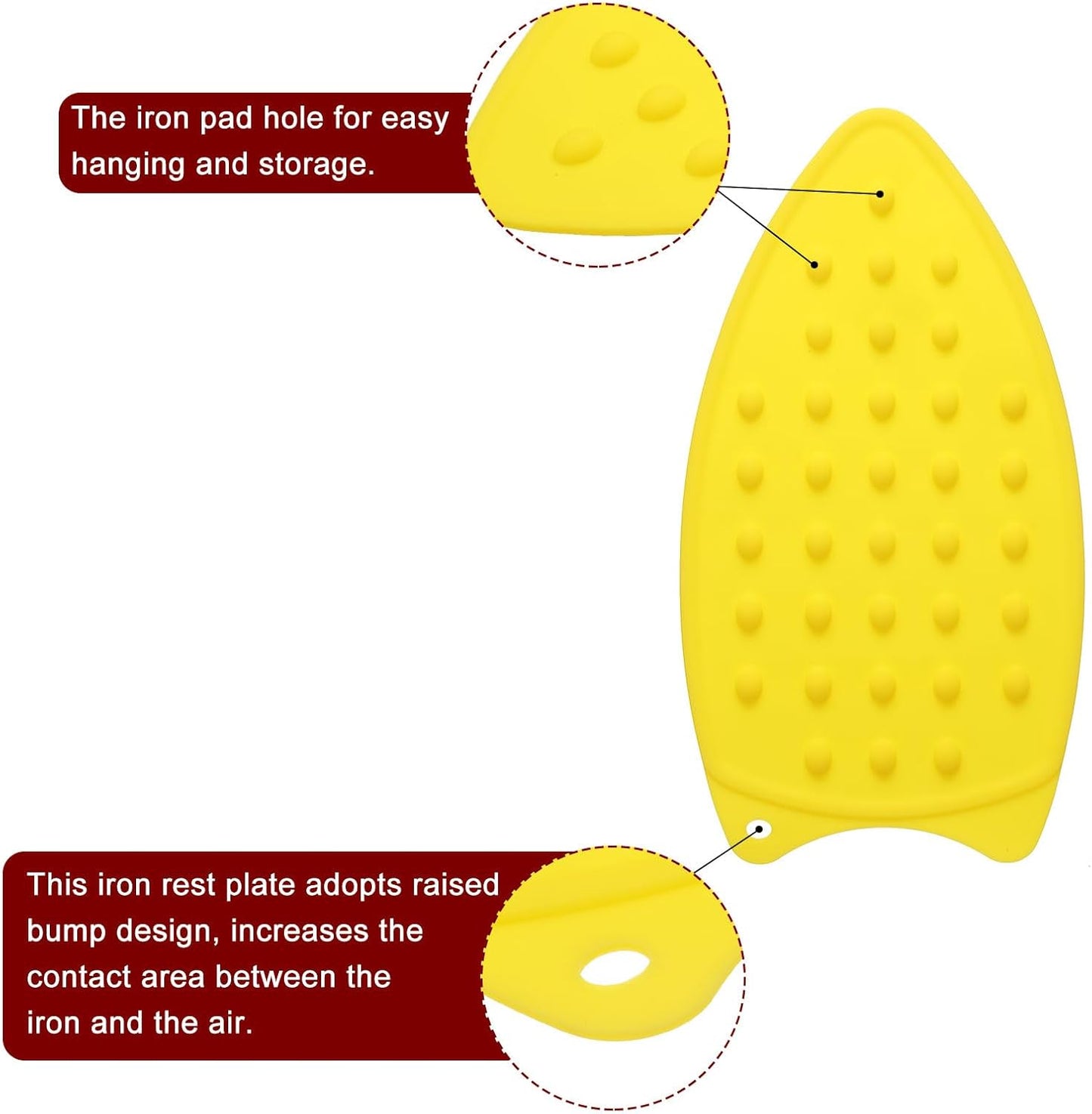 HARFINGTON Silicone Iron Rest Pad, Multipurpose Iron Hot Resistant Mat Iron Rest Plate for Ironing