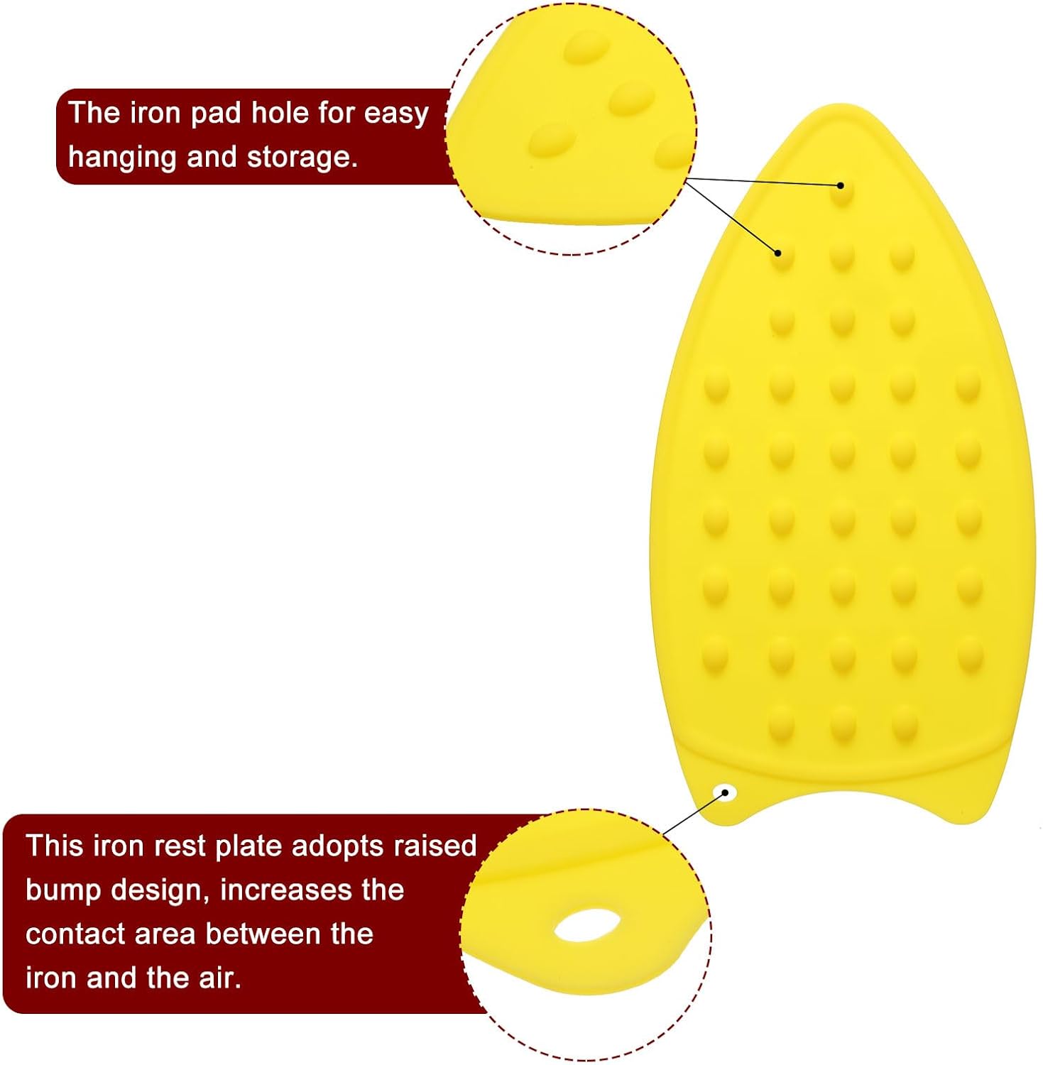 HARFINGTON Silicone Iron Rest Pad, Multipurpose Iron Hot Resistant Mat Iron Rest Plate for Ironing