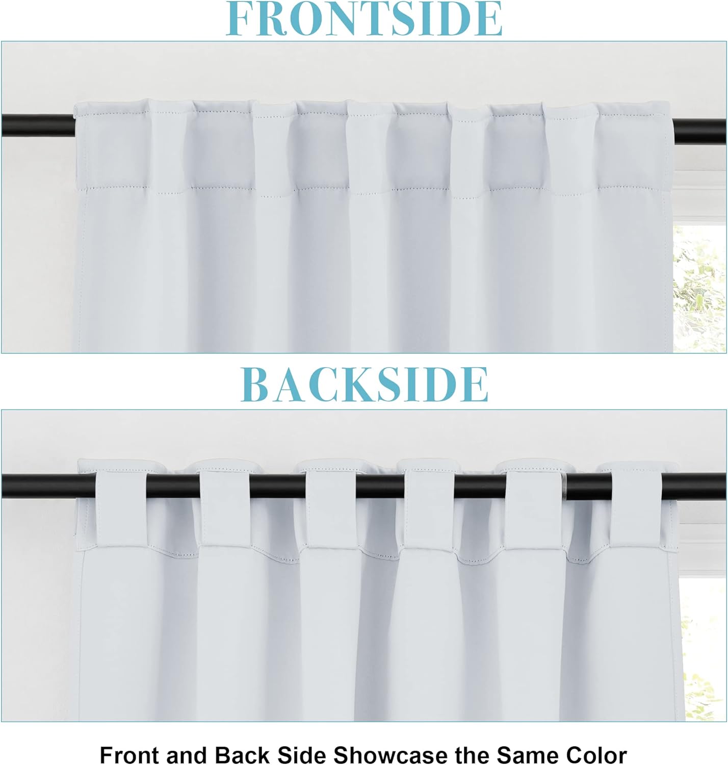 RYB HOME Small Window Curtains - Blackout Insualting Privacy Curtains for Kids Bedroom Kitchen