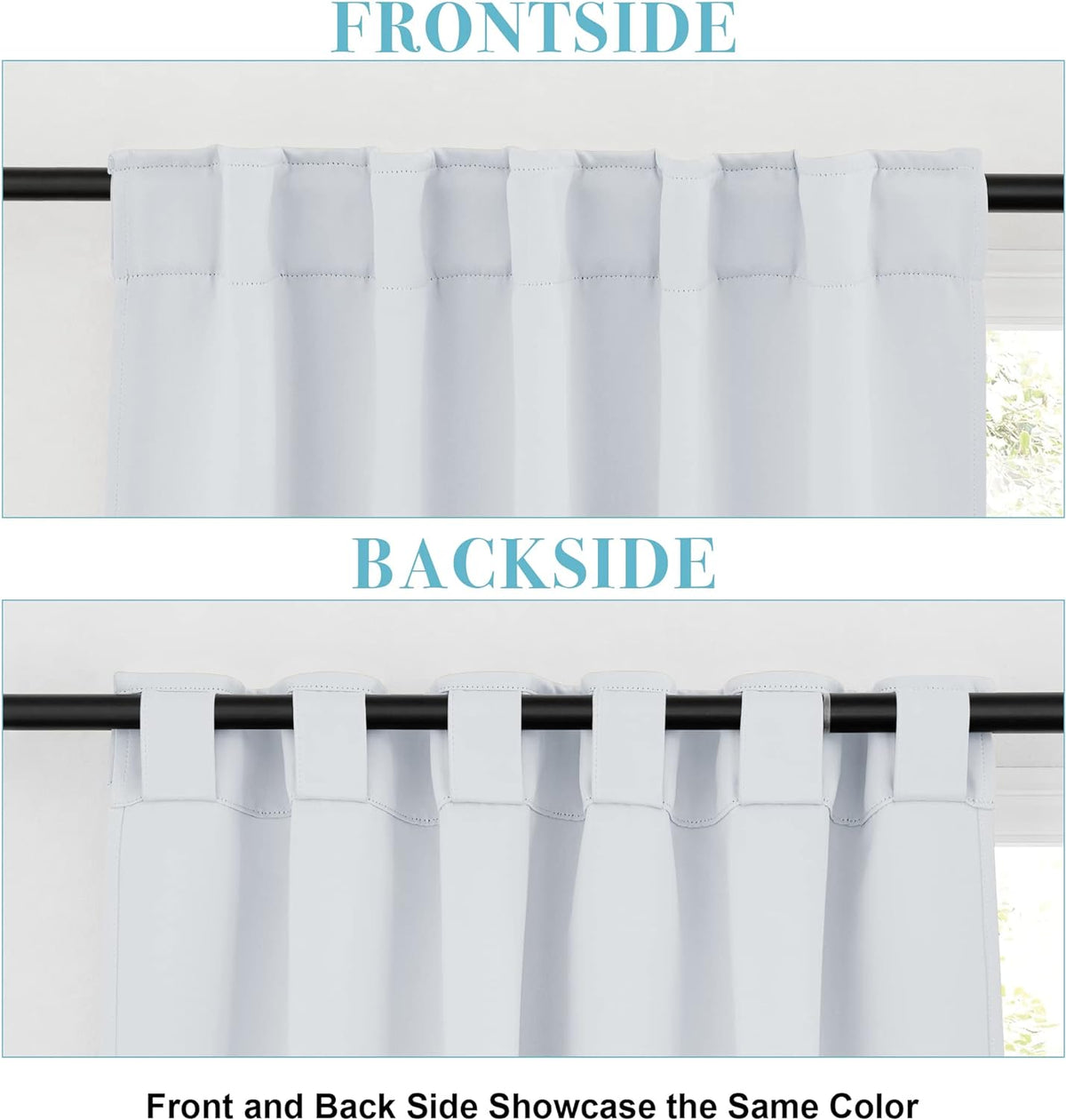 RYB HOME Bathroom Curtains Blackout - Thermal Insulating Privacy Small Window Curtains Short for