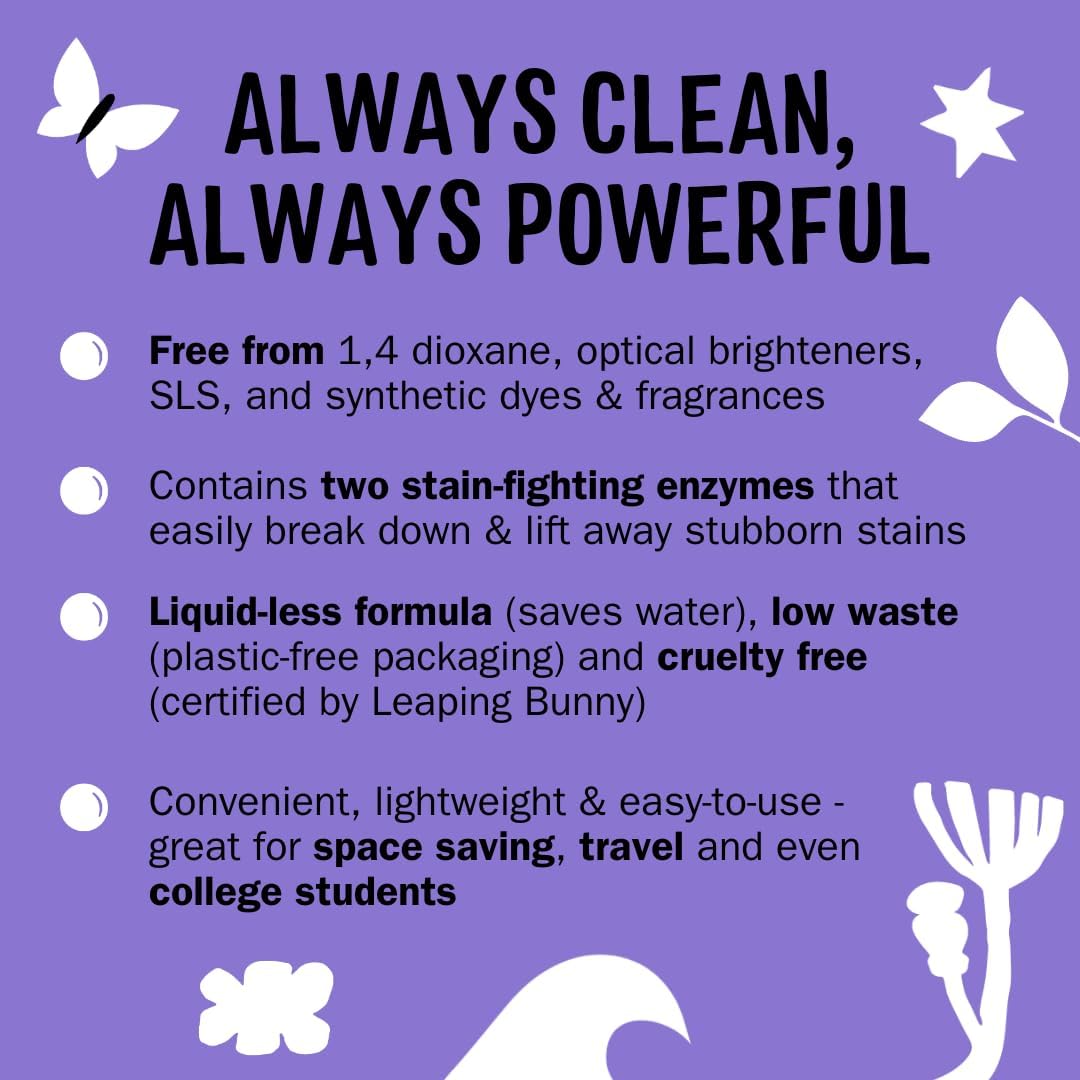 Molly’s Suds Laundry Detergent Sheets | Gentle on Sensitive Skin, Powerful Bio-Based Enzymes