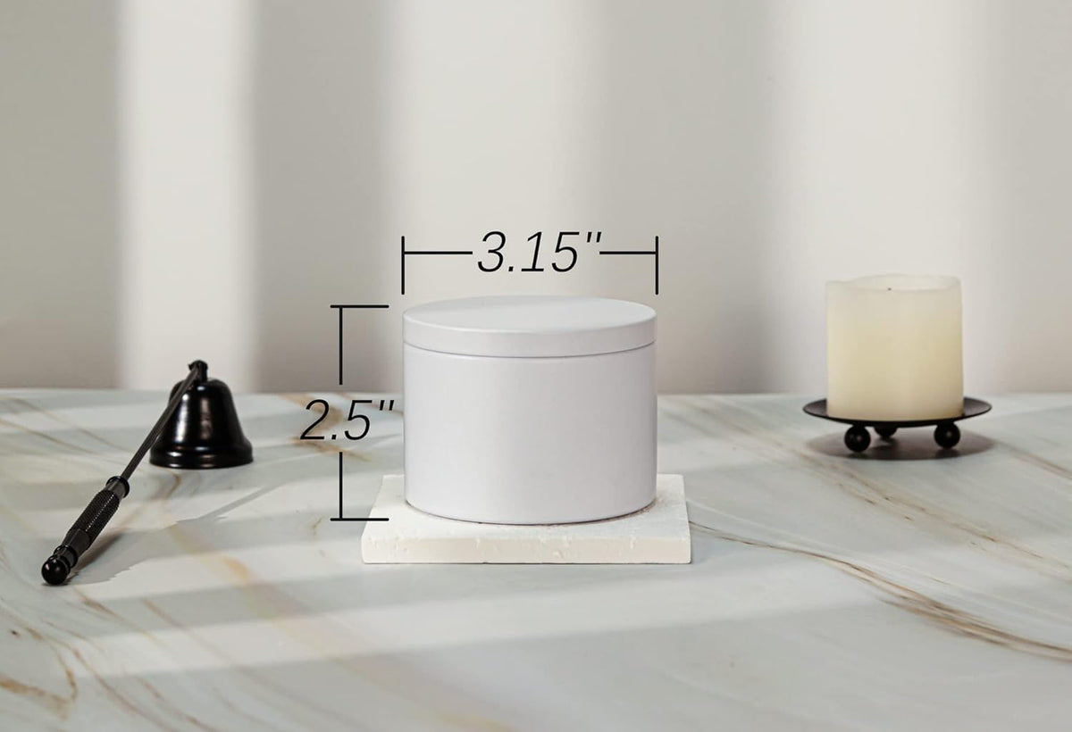 Aroparc White Candle Tins - 8oz, 24 Piece, Straight Sided Bulk Candle Containers for Candle Making