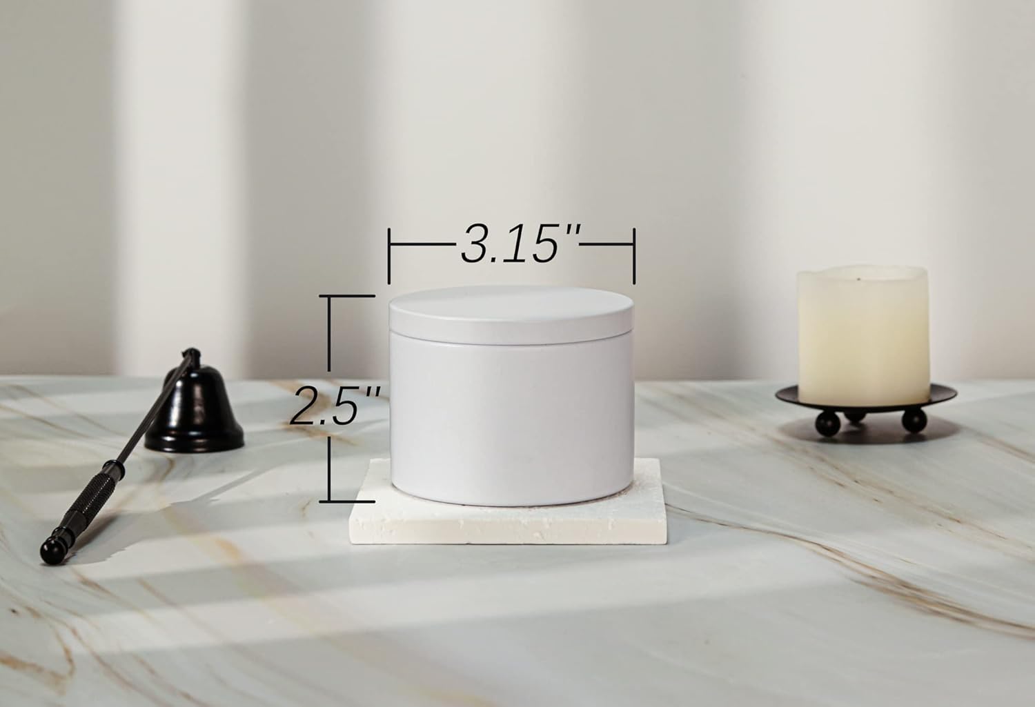 Aroparc White Candle Tins - 8oz, 24 Piece, Straight Sided Bulk Candle Containers for Candle Making