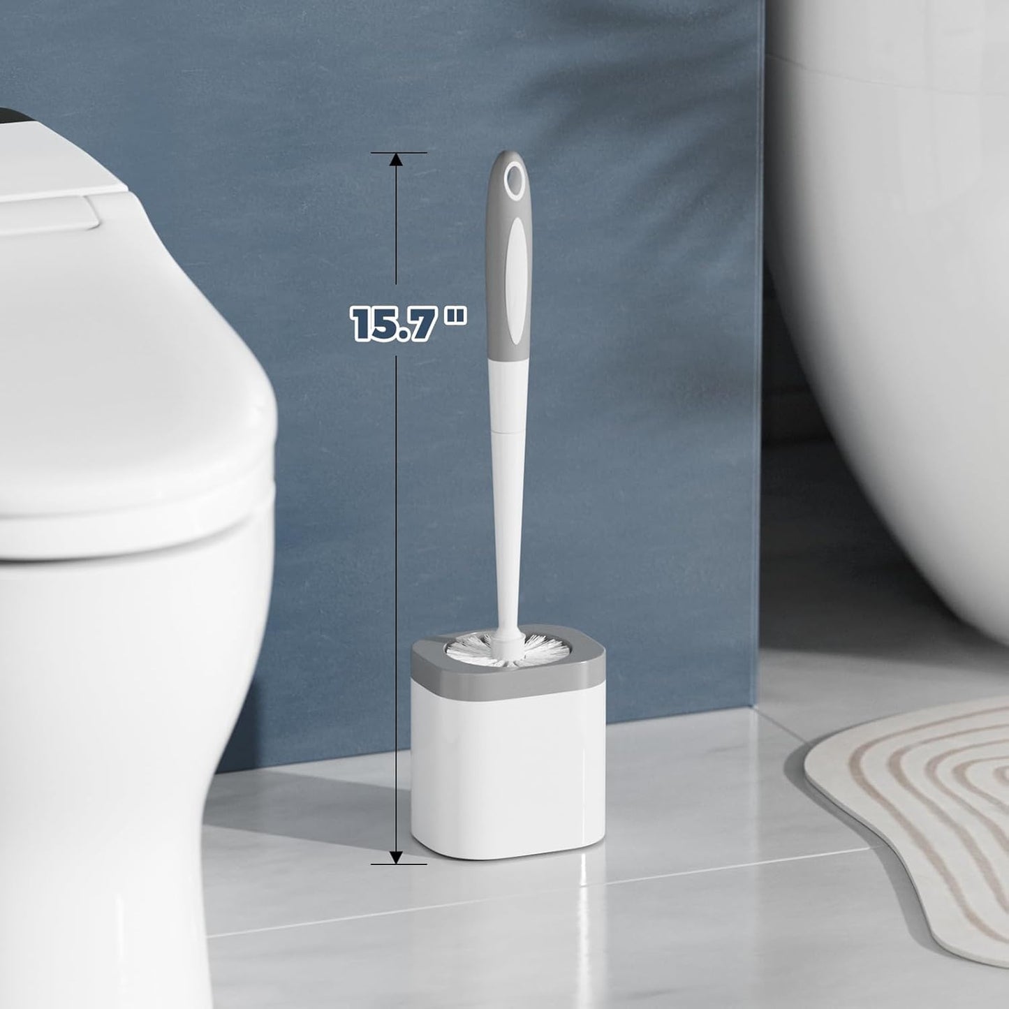 Toilet Brush, 2 Pack Toilet Brush and Holder Set Bathroom Accessories, Toilet Bowl Brush and Holder