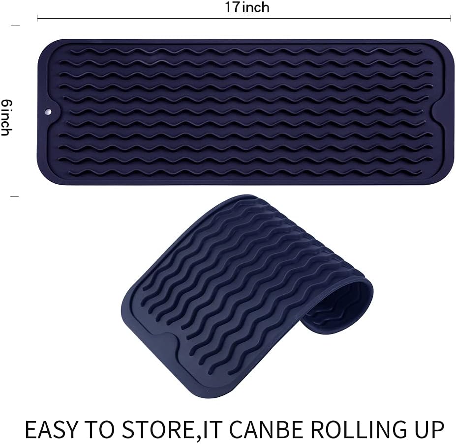 Silicone Dish Drying Mat for Multiple Usage,Easy clean,Eco-friendly,Heat-resistant Silicone Mat for