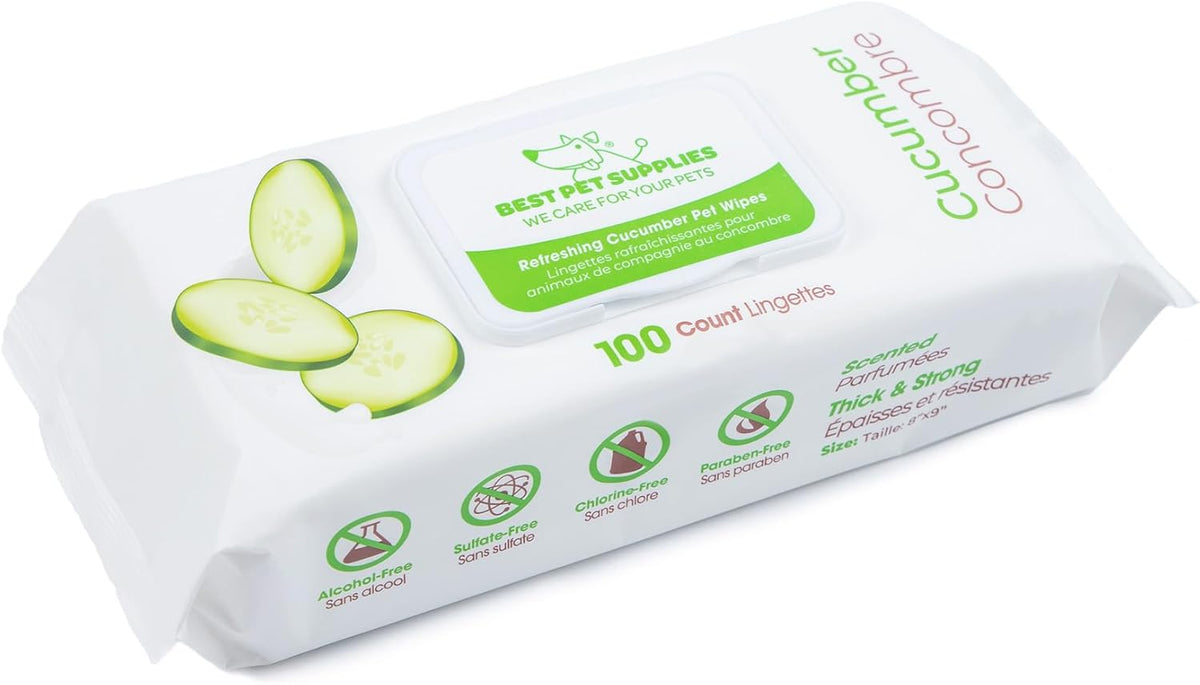 Best Pet Supplies Pet Wipes for Dogs - Dog Wipes Cleaning Deodorizing, for Coats, Ears, Paws