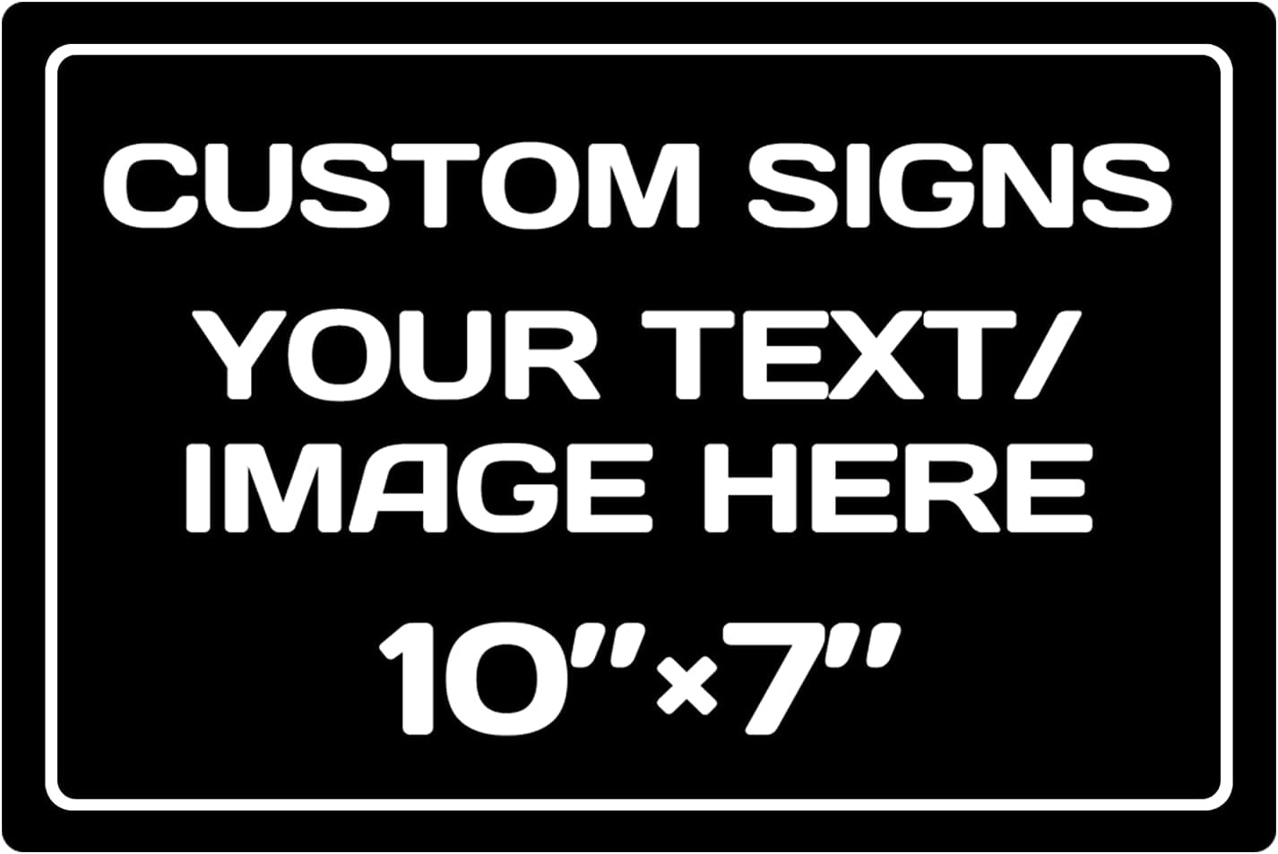 Personalized Aluminum Weatherproof Metal Signs - Custom Text & Picture, Multiple Sizes - Hazard
