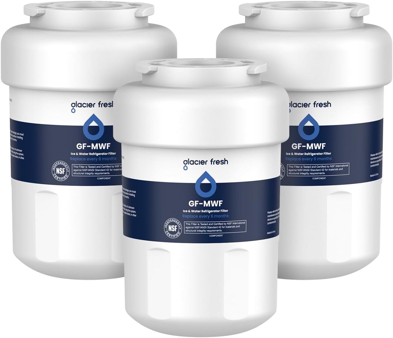 GLACIER FRESH Replacement for MWF Refrigerator Water Filters, SmartWater MWFP, MWFA, GWF, HDX