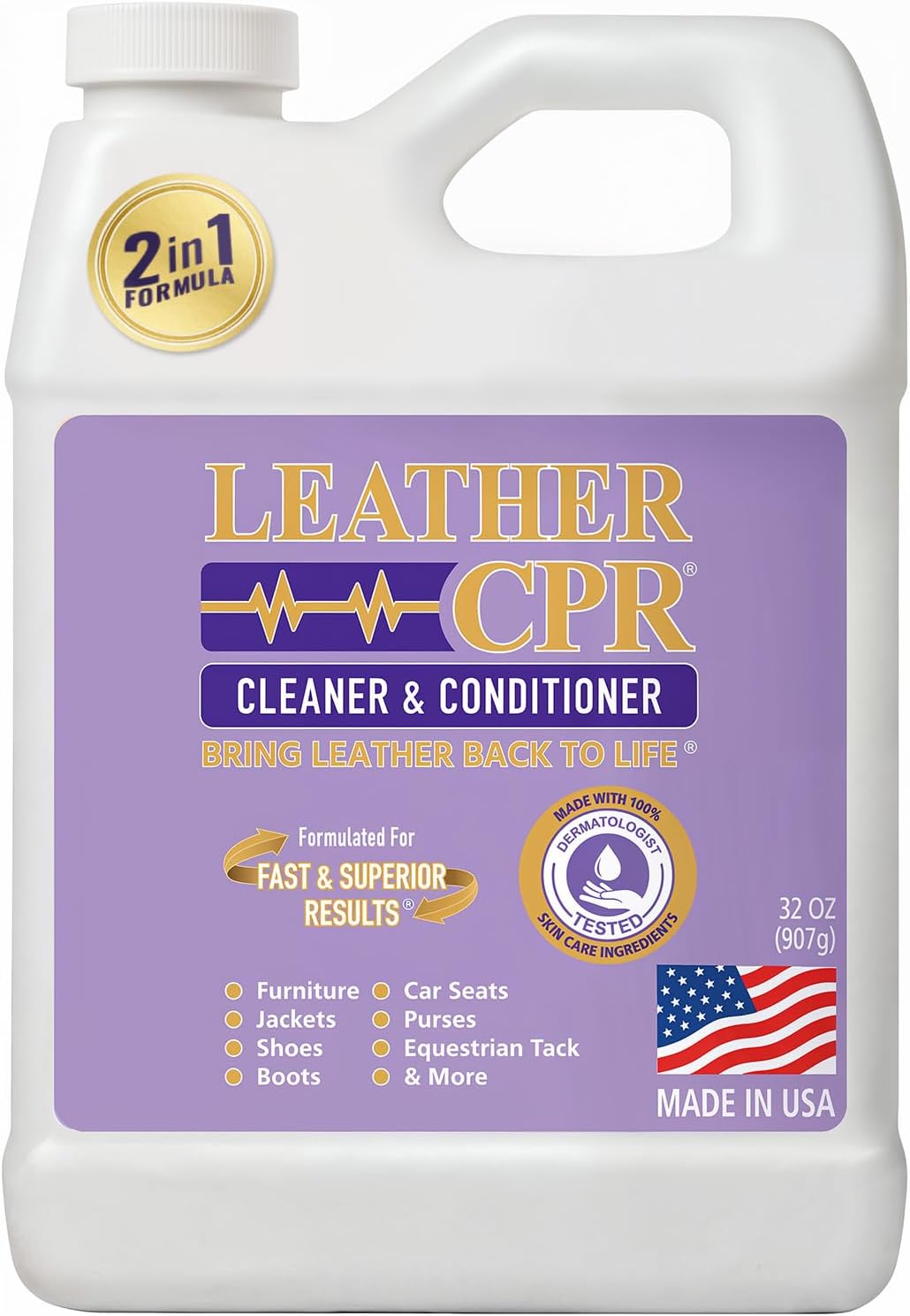 Leather CPR Leather Cleaner And Conditioner - Leather Conditioner For Couch, Leather Conditioner