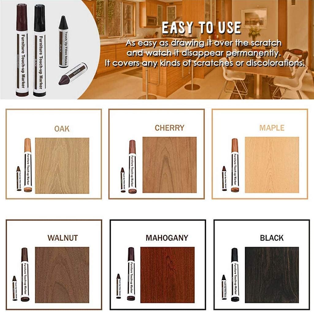 Furniture Repair Kit Wood Markers - Set of 13 - Markers and Wax Sticks with Sharpener Kit, for