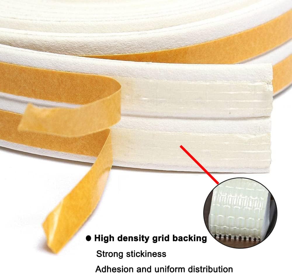 Weather Stripping Seal Strip Tape, Doors Windows Frame Self Adhesive D Type Foam Sealing Tape
