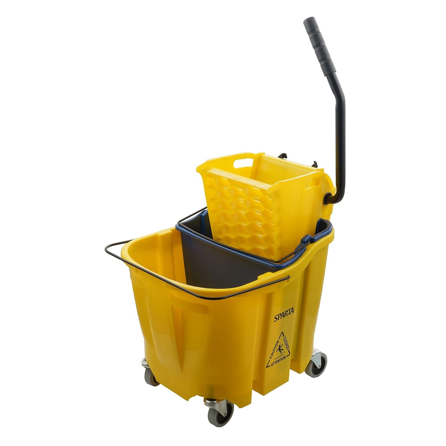 Carlisle FoodService Products Omnifit Mop Bucket with Side Press Wringer and Soiled Water Insert