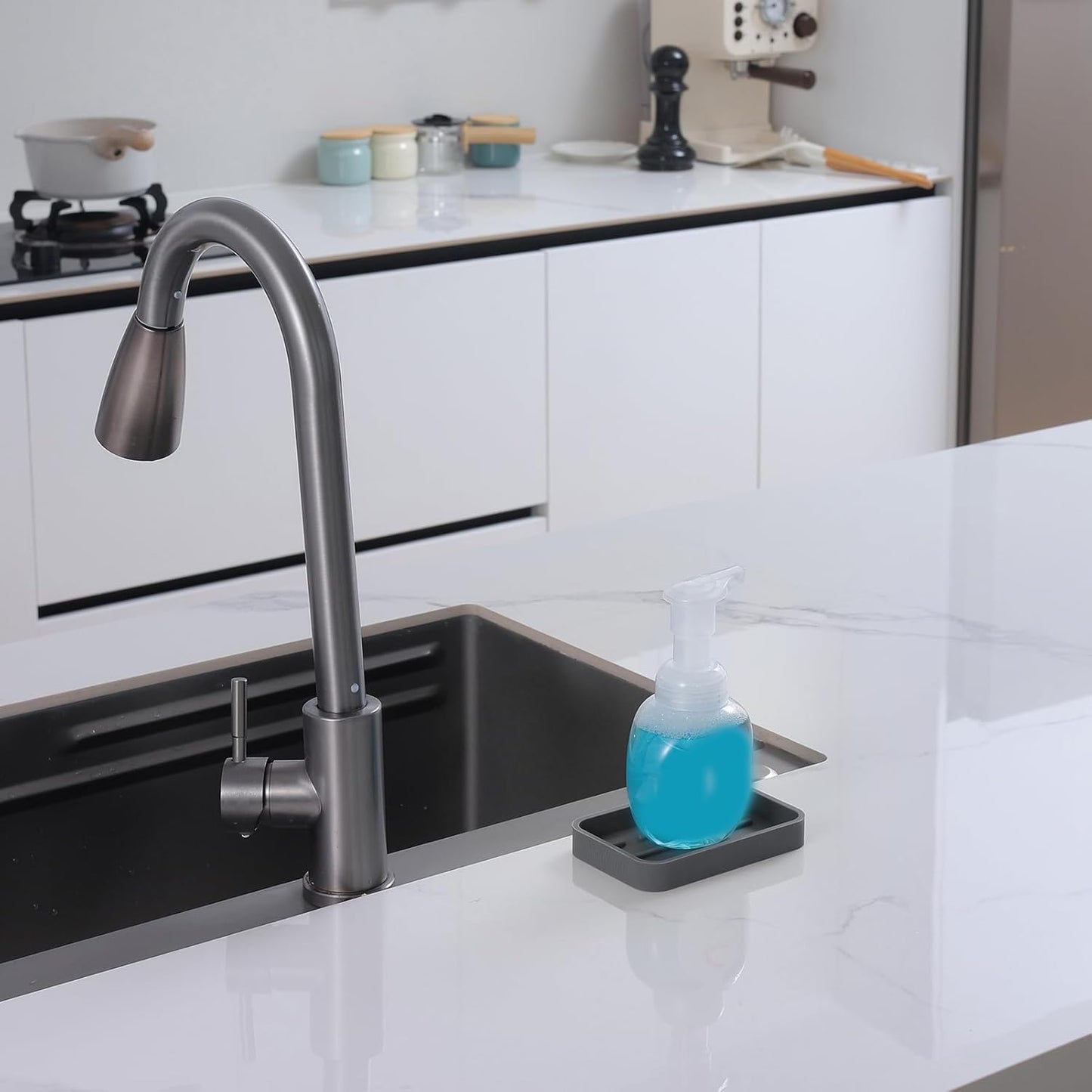 Silicone Kitchen Sink Organizer Tray for Multiple Usage,Easy Clean Sponges Holder for Kitchen