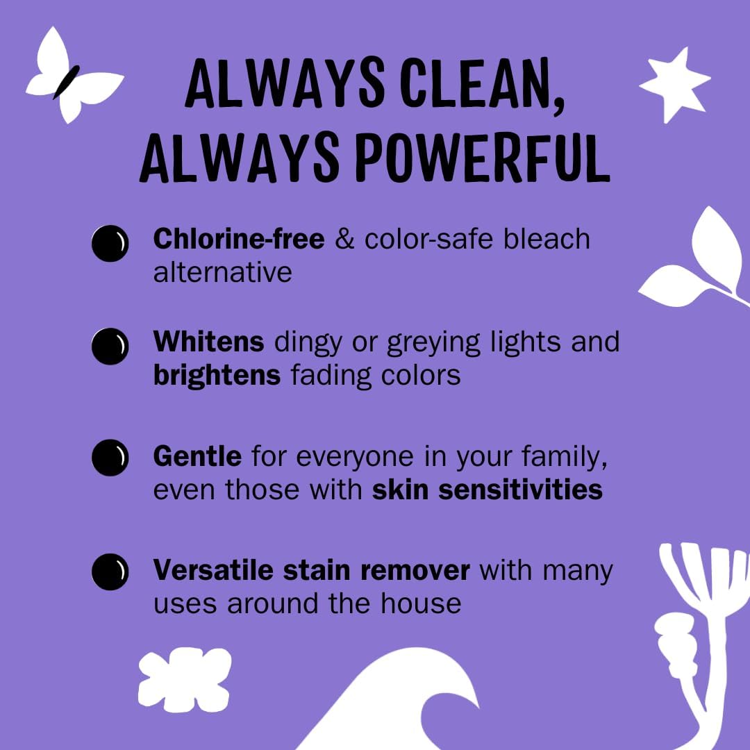 Molly's Suds Oxygen Whitener | Powerful Bleach Alternative, Chlorine Free & Color Safe | Brightens
