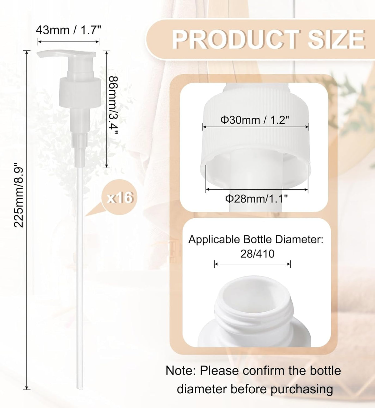 uxcell 16 Pcs Soap Dispenser Pump Heads Soap Dispensers Top Pumps Replacement Switch Pumphead for