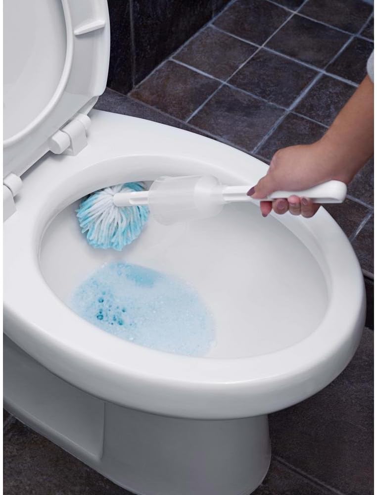 Fuller Brush Toilet Bowl Cleaner Brush – Antimicrobial Toilet Swab with Soft Non-Scratch Head, Long
