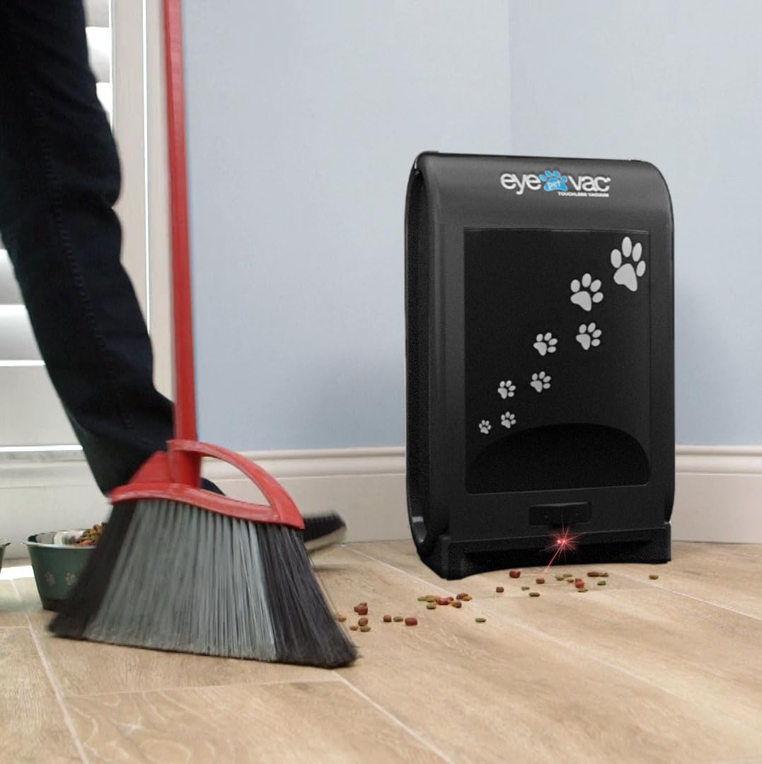 EyeVac Pet Touchless Vacuum Automatic Dustpan - Ultra Fast & Powerful - Great for Sweeping Cat Dog