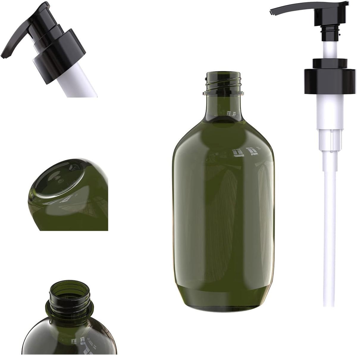 2 PCS 10 OZ Pump Bottle Plastic Pump Lotion Dispenser Empty Bottles Refillable Plastic Containers