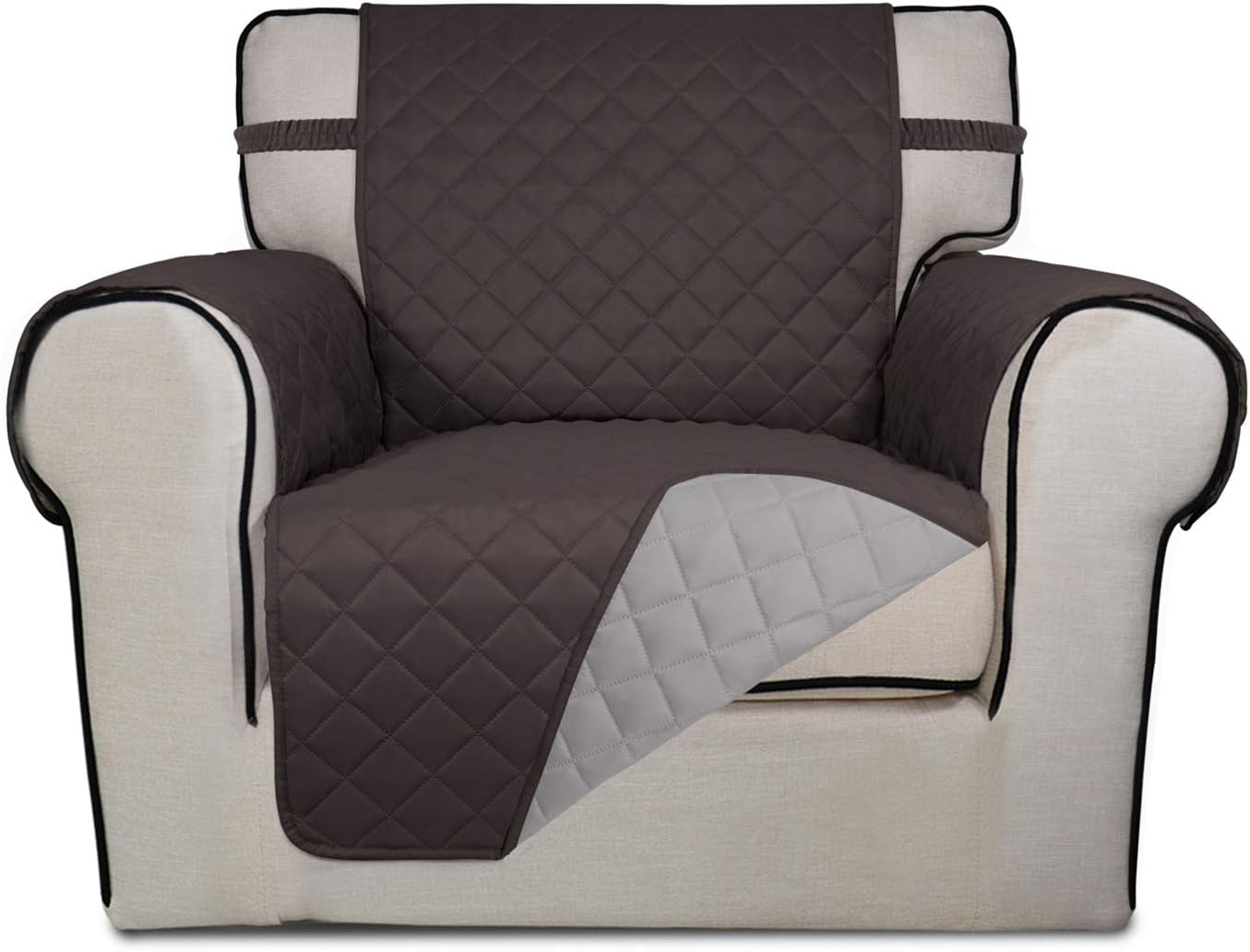 PureFit Reversible Quilted Sofa Cover, Water Resistant Slipcover Furniture Protector, Washable