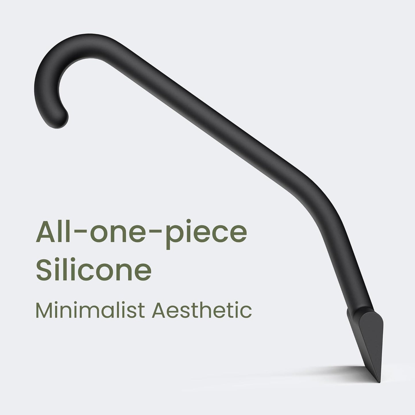 dancemoon JustHang Shower Squeegee for Glass Doors, All-One-Piece Silicone with Built-in Hook