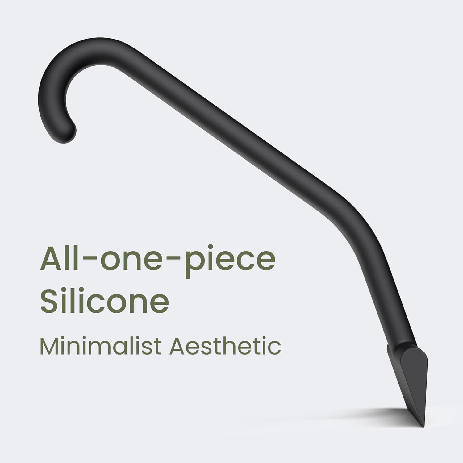 dancemoon JustHang Shower Squeegee for Glass Doors, All-One-Piece Silicone with Built-in Hook