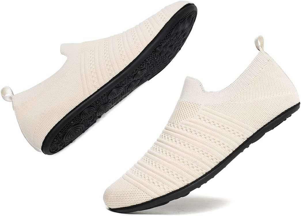 QZKDM Lightweight Slip on Grip Indoor House Slippers Barefoot Non Slip Home Exercise Yoga Shoes for