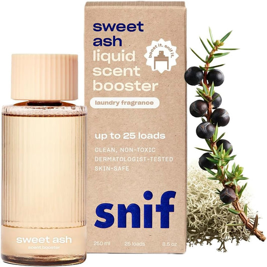 Snif Sweet Ash Scent Booster, Low Key Sweet and Earthy Scent, 25 Loads, Non-Irritating to Skin