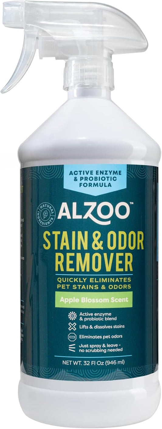 ALZOO Stain & Odor Remover, Quickly Lifts & Dissolves Pet Stains & Helps Eliminate Odors, 100%