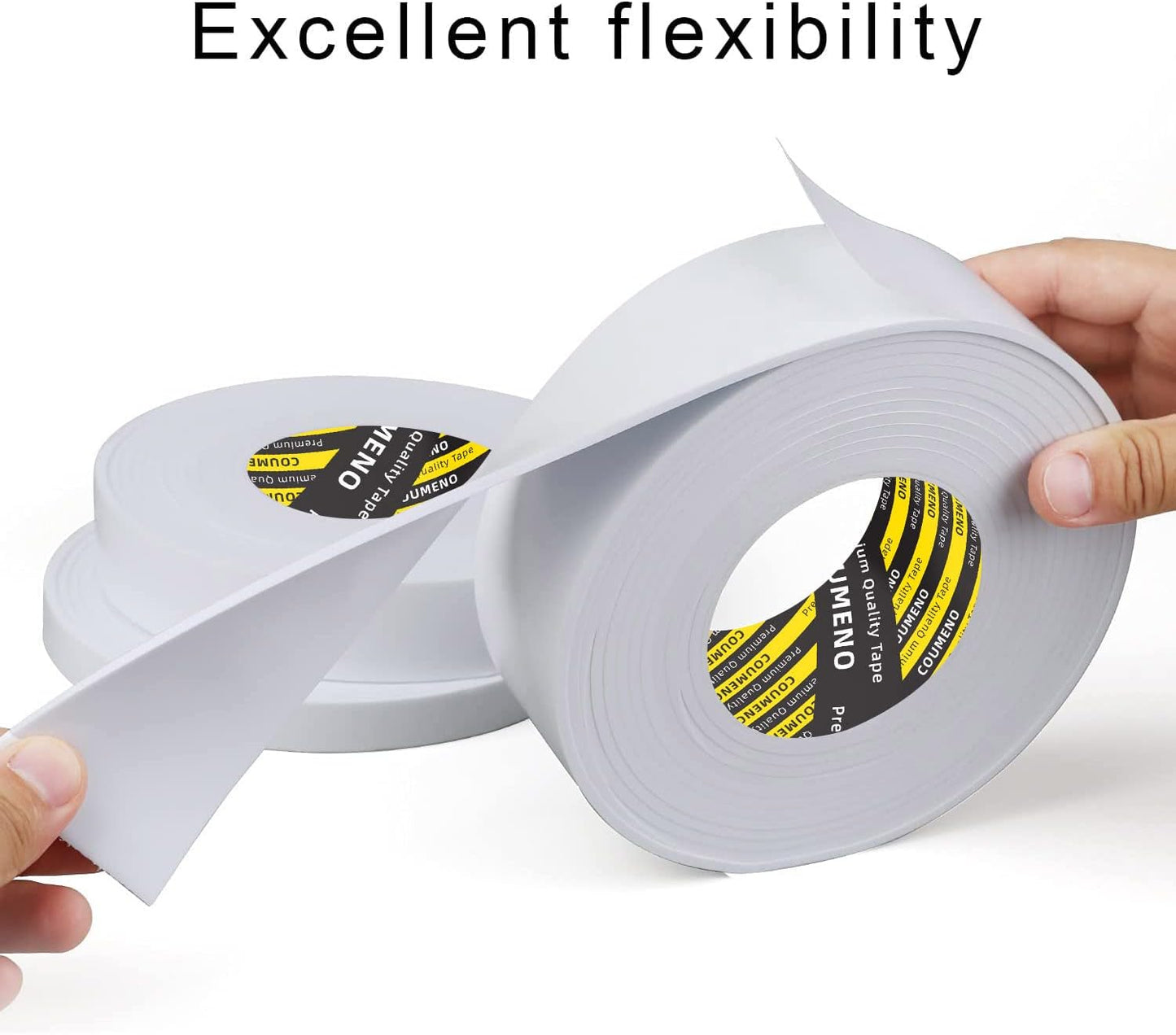 EVA Single-Sided Adhesive White Foam Tape 2inX16.4FT Single-Sided Sealing Strip Foam Pad Sponge
