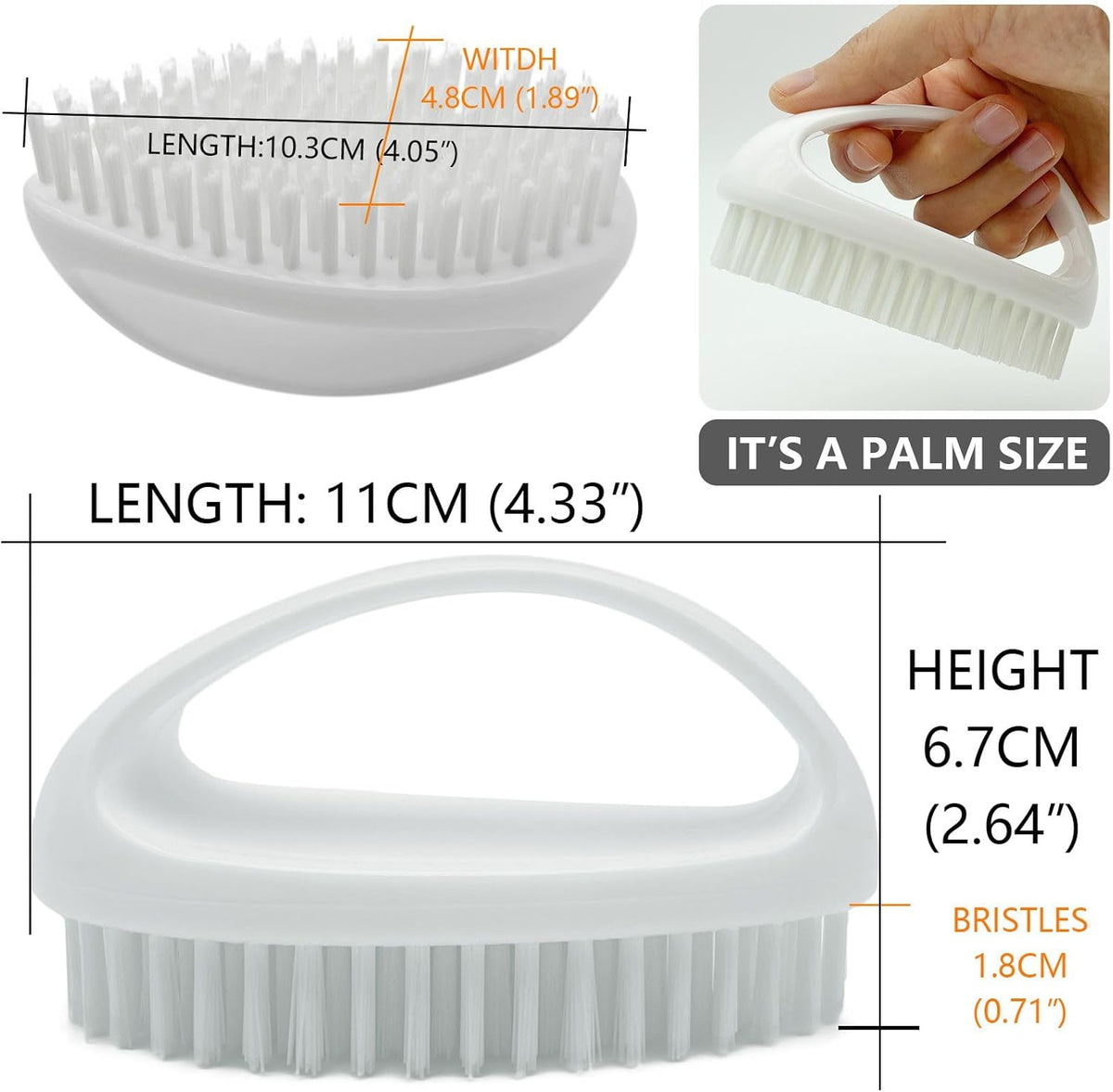Scrub Brush for Cleaning Scrubbing Heavy Duty Stiff Nylon Bristles Cleaning Brush Multi-Purpose