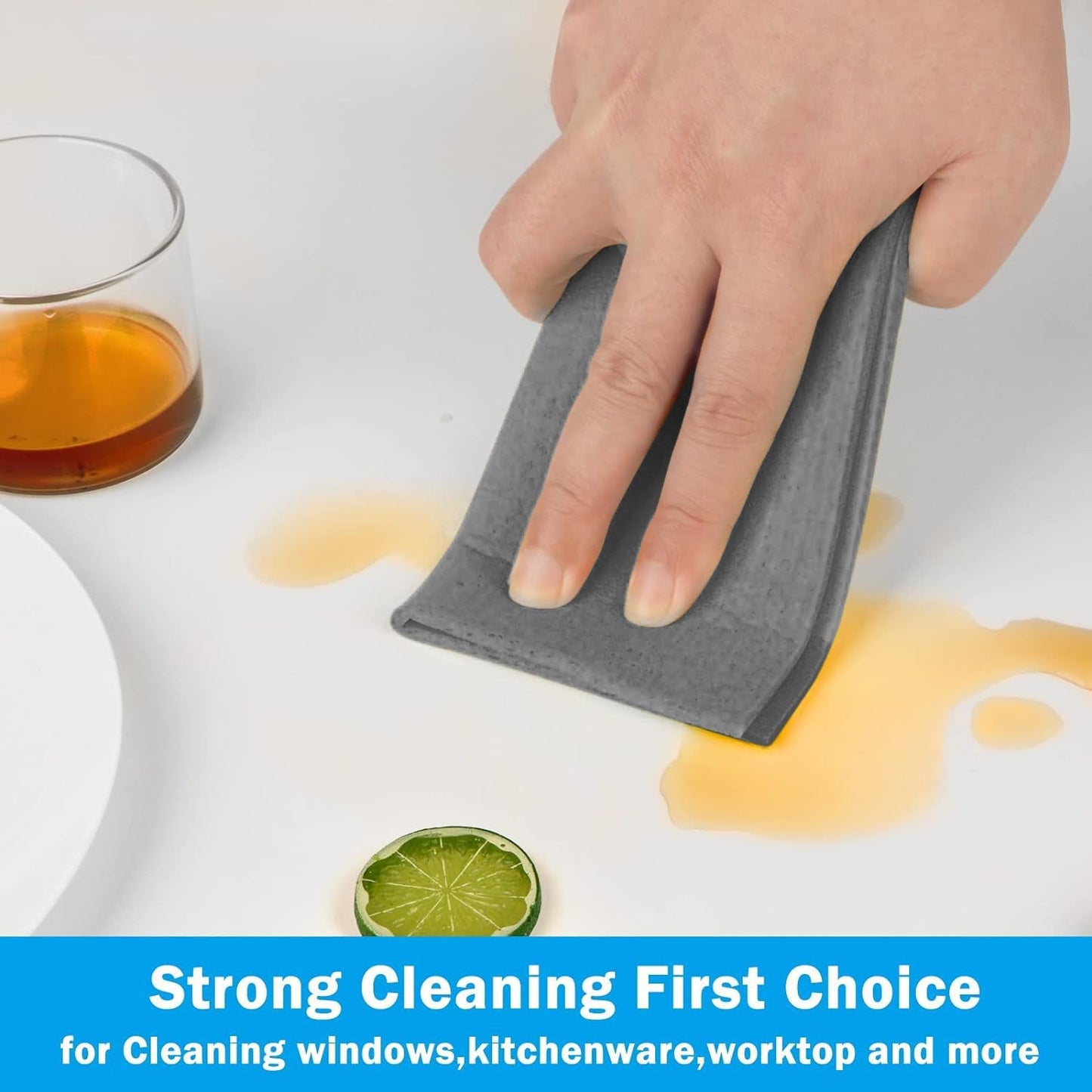 HOMEXCEL Swedish Dishcloths for Kitchen 20 Pack, Sponge Dish Cloth for Counters & Washing Dishes