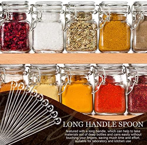 Honeydak 1/32 Teaspoon Micro Scoops 150 Milligram Mini Measuring Spoons Tiny Little Plastic Scoop