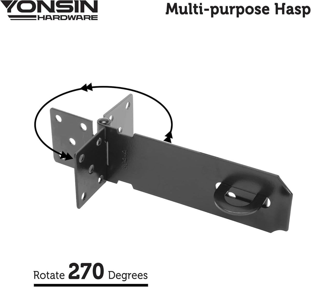5" Door Padlock Safety Hasp Latch 2 Pcs, Door Hasp Clasp Lock Gate Shed Hasp Latch Lock for Door