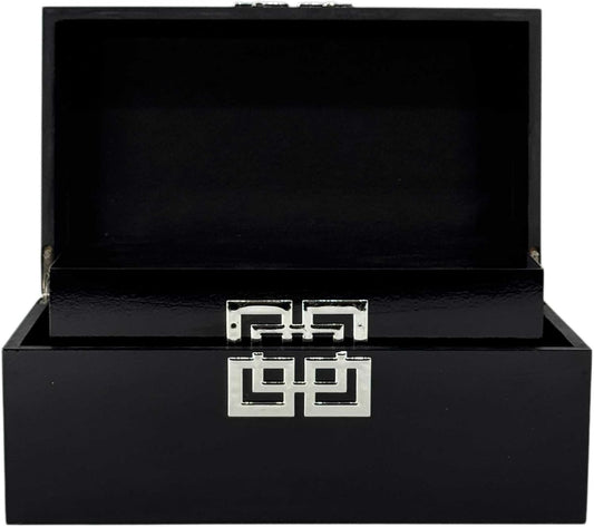 Galt International Storage Box Set Decorative Storage Box w/Hinged Lid Classic Design Wood Decor