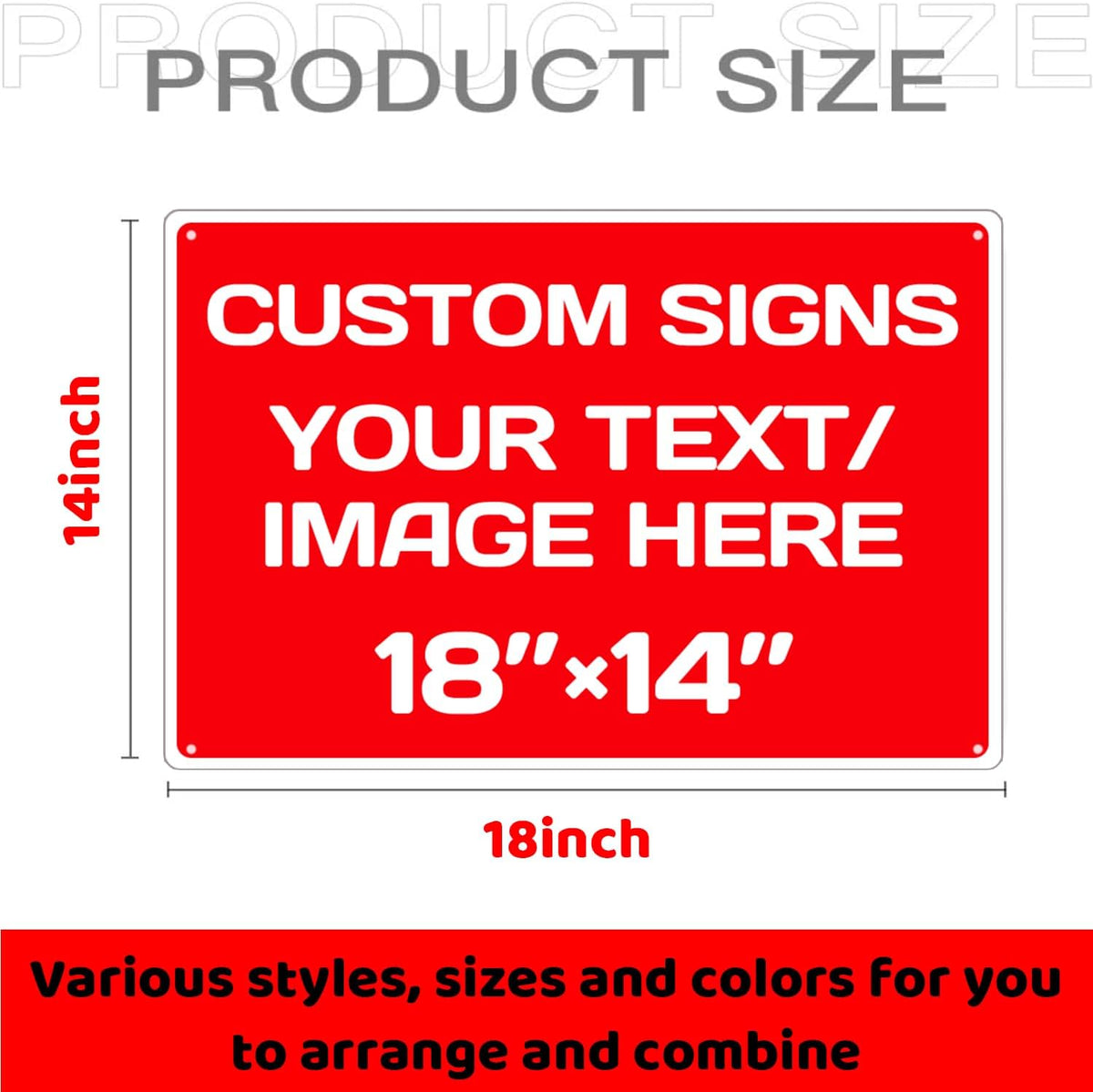 Repaly Personalized signs,Aluminum Weatherproof Metal Sign Multiple Sizes Custom Personalized Text