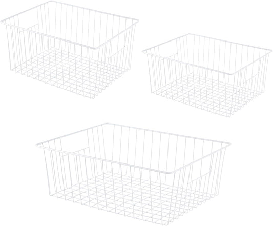 Freezer Organizer Bins, Upright Freezer Storage Blacks for 16, 17, 21 cu.ft Standup Freezer, Deep