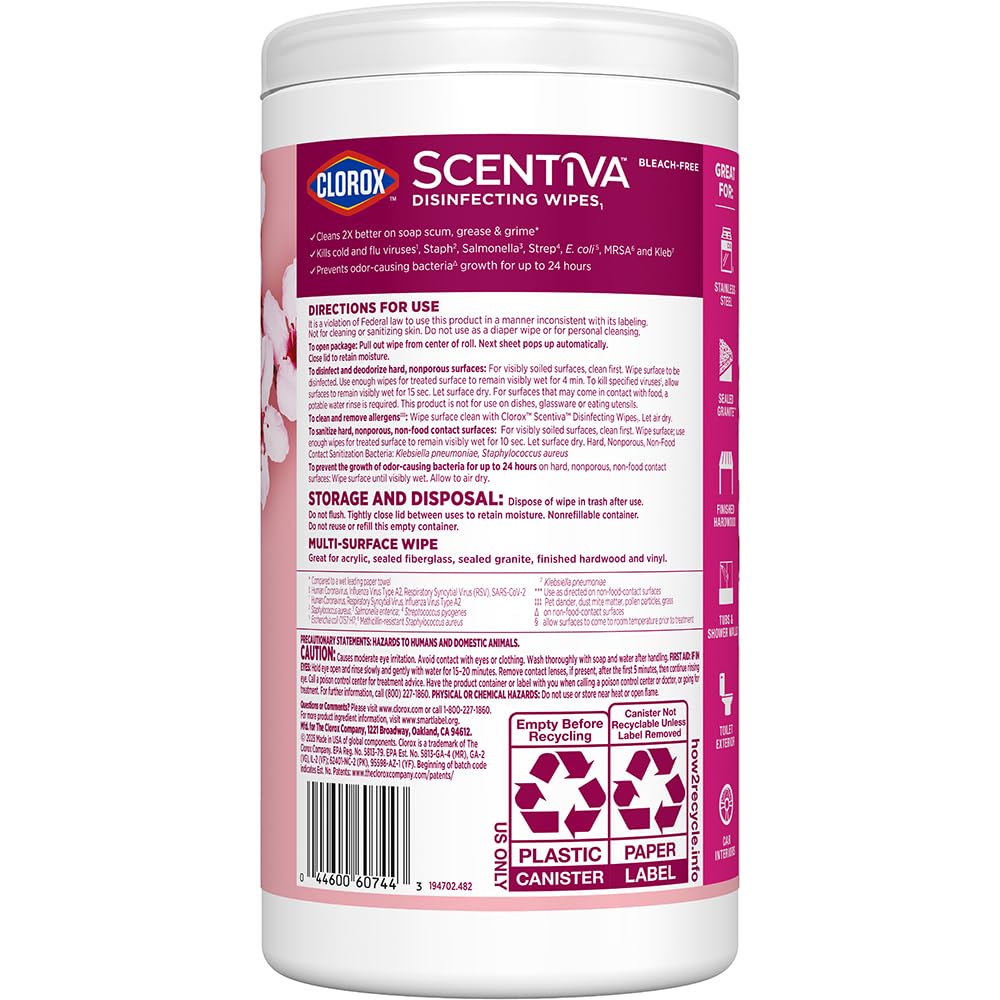 Clorox Scentiva Disinfectant Wipes