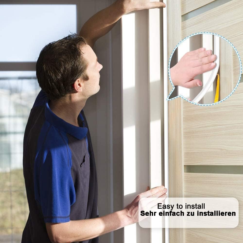 Weather Stripping Seal Strip Tape, Doors Windows Frame Self Adhesive D Type Foam Sealing Tape