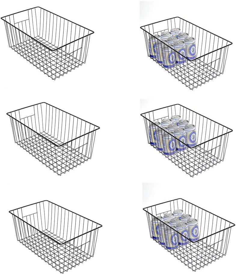 16inch Upright Freezer Organizer Baskets for 13-14,16-21 cu.ft Standup Freezer, Settle freezer