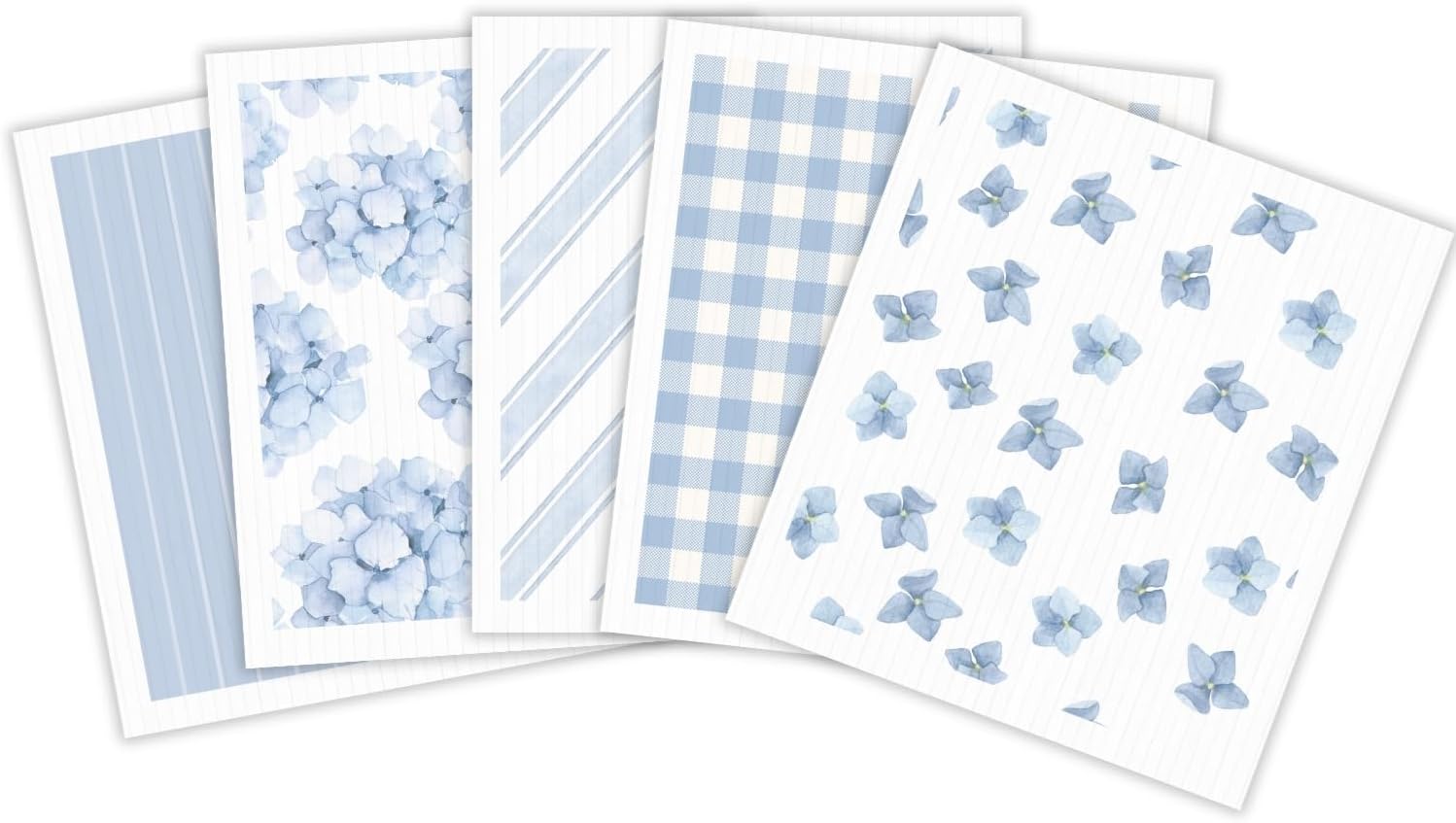 HALL & PERRY Swedish Dishcloths for Kitchen, 5-Pack, Reusable Cellulose Sponge Cloths for Kitchen &
