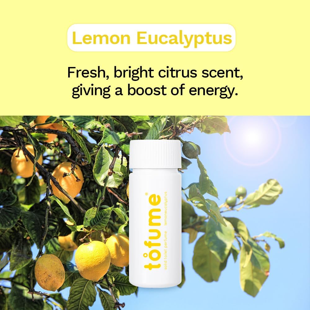 Effervescent Bathroom Air Freshener - Lemon Eucalyptus - Toilet Deodorizer, Bathroom Odor