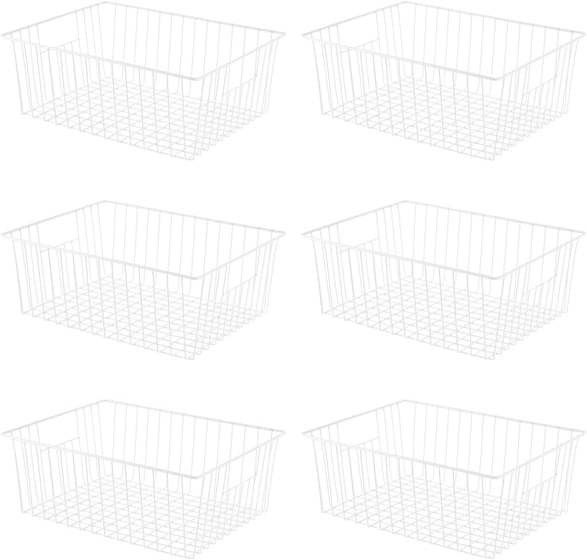 Freezer Organizer Bins, Upright Freezer Baskets for 16, 17, 21 cu.ft Standup Freezer, Wire Storage