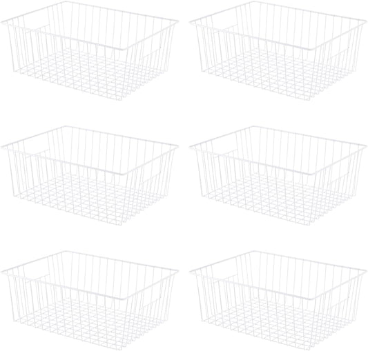 Freezer Organizer Bins, Upright Freezer Baskets for 16, 17, 21 cu.ft Standup Freezer, Wire Storage
