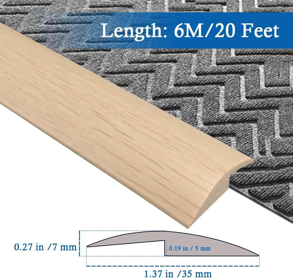 Floor Transition Strip Self Adhesive Carpet & Flooring Transitions Edging Trim Strip PVC Threshold